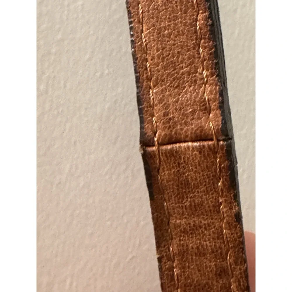 MAXON COLLECTION Soft Brown Textured Leather Pebbled Crossbody Bag Made in Italy